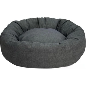 Yemci Petshop Kedi ve Köpekler Için Simit Yatak Koyu Gri