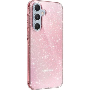 Samsung Galaxy A25 5g Uyumlu Simli Tasarımlı Full Korumalı Silikon Kılıf - Pembe