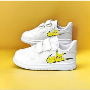 Lias Design Sarı Poke Baskılı Çocuk Spor Ayakkabı Sneaker