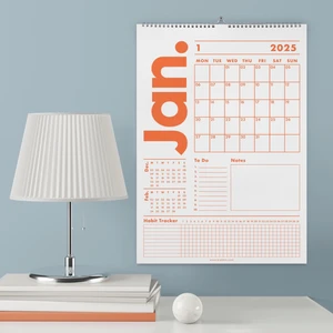 2025 Duvar Takvimi Yıllık Planlayıcı, A4, 33X48 Cm, Alışkanlık Takipçisi, 2025 Wall Planner, Monthly Habbit Tracker, To Do List