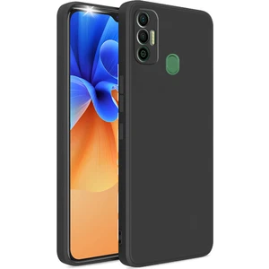 Case World Tecno Spark 7 Kapak Içi Kadife Kamera Korumalı Lansman Silikon Kılıf - Siyah
