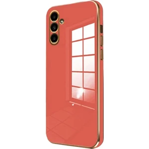 Samsung Galaxy A35 Uyumlu Kılıf Kamera Korumalı Arkası Renkli Kenarları Parlak Dore Tasarım Kapak