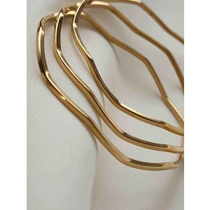 Zigzag Ajda Çelik Bilezik 3lü