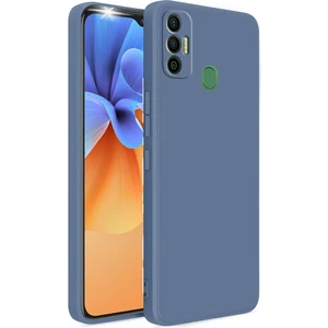 Caseart Tecno Spark 7t Kapak Içi Kadife Kamera Korumalı Lansman Silikon Kılıf - Petrol Mavisi