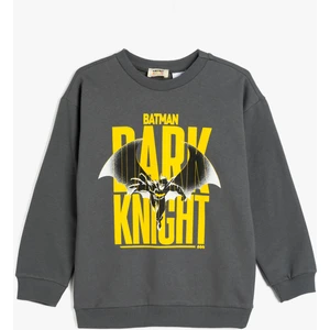Batman Sweatshirt Lisanslı Uzun Kollu Bisiklet Yaka Pamuklu Şardonlu