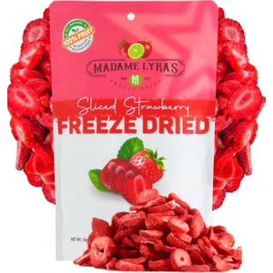 Madame Lyra's Dondurularak Kurutulmuş Çilek Dilimleri 16GR Şeker Ilavesiz Freeze Dried (Dondurularak Kurutulmuş) Çilek Dilimleri