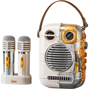 Spark Pro 80W Çift Mikrofonlu Kablosuz Bluetooth Hoparlör, Taşınabilir Ses Bombası, Beyaz