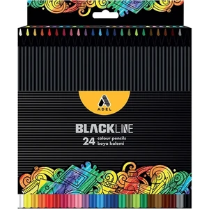 Blackline 24'lü Uzun Kuru Boya Kalemi Renkli Çizim Seti Sanatçılar İçin