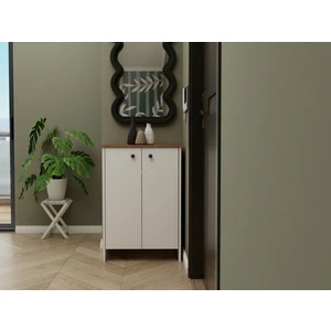 Masifmarket Assos 2 Kapaklı Ayakkabılık / Dolap Marbella Kiraz-Beyaz