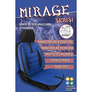 Jet Garaj Ford Focus 2.5 Uyumlu Koltuk Kılıfı Mirage Serisi - Mavi