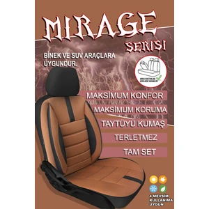 Jet Garaj Mitsubishi Carisma Uyumlu Koltuk Kılıfı Mirage Serisi - Taba