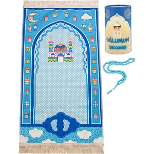 İhvan Online Kumbaralı Oğlumun Çocuk Seccadesi - Cami Resimli - Tesbih li