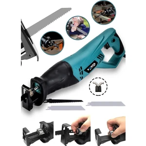 Power Black 6 Kademe Devir Ayarli Bakir Sargili Kemik Kesme Tilki Kuyruğu Testere Makinesi Mavi