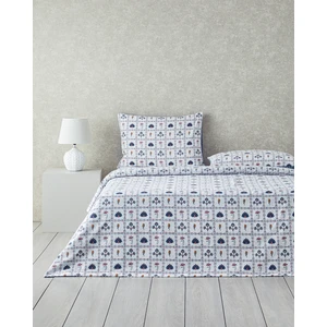 English Home Ornate Fancy Pamuklu Çift Kişilik Nevresim Seti 200x220 Cm Mavi