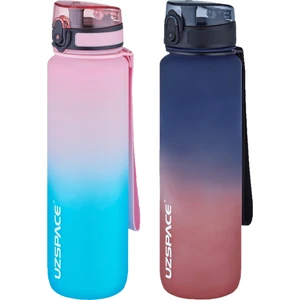 2'li Tritan Matara Seti 1000ML Büyük Boy Çift Renk Softtouch Ff Collection Tritan Su Matarası