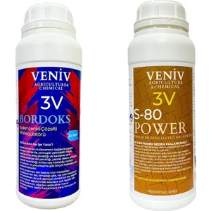 3V Bordoks Bordo Bulamaç Bakır Içerikli 1l + 3V S-80 Power Kükürt Sıvı 1l