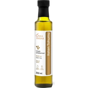 Onka Farma Keten Tohumu Yağı 250 ml %100 Saf Doğal Soğuk Sıkım Omega-3 Zengini Yerli Üretim