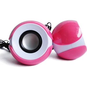 DNR Bilişim Pc/bilgisayar-Laptop Hoparlör Pembe Hoparlör 1+1 Ses Sistemi USB 2.0 Multımedıa Speaker D-06A