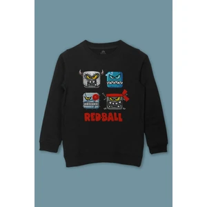 So Cool Çocuk Sweatshirt Red Ball 4 Crazy Kırmızı Top Redball Baskılı Sweat