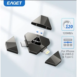 i90 MFi Apple Lisanslı 128Gb.3ü 1 Arada Usb+Type-C+İphone Lightning Flash Bellek Usb 3.0 Süper Hızlı Tüm Telefon Tablet Bilgisayar İpad için Uygundur Minik Metal Sağlam Orjinal