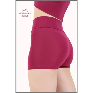 Miss Maral Kadın Mini Şort Boxer Mürdüm Yüksek Bel  Fit Görünüm 11080