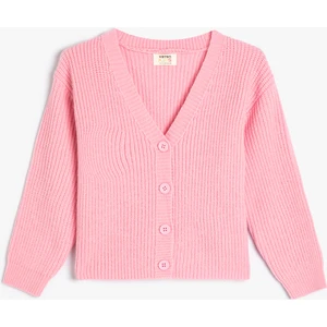 Basic Hırka V Yaka Düğme Detaylı