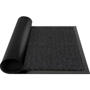 My Floor Şık ve Geniş Kauçuk Nem Alıcı Paspas Siyah Gri Kırçıllı Iç ve Dış Paspası Halı Paspas