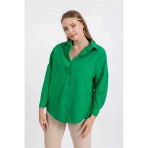 Kadın Oversize Gömlek Yeşil - 3900