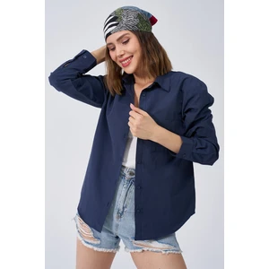 Kadın Tek Cepli Terikoton Gömlek