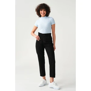 Kadın Kemer Büzgülü Mom Jean
