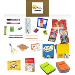 Etkinlik Kırtasiye 1. Sınıf ILKOKUL25 Parça Kırtasiye Malzemeleri Seti Sayıı Boncuğu,sayı Çubuğu