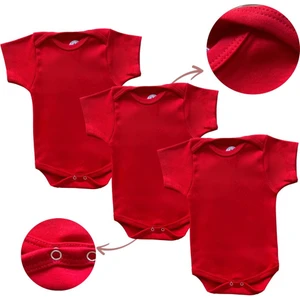 Betül Bebek Kısa Kollu 3'lü Organik Pamuk Çıtçıtlı Bebek Body&zıbın