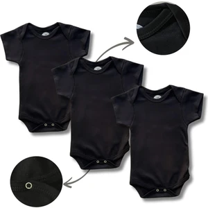 Betül Bebek Kısa Kollu 3'lü Organik Pamuk Çıtçıtlı Bebek Body&zıbın