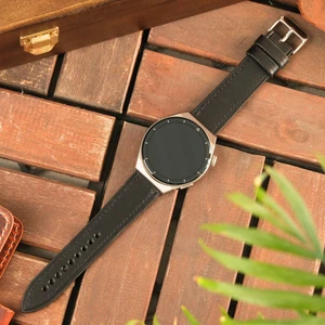 Huawei Watch Deri Kordon Watch GT 5 Pro GT4 Gt 2 3 4 Pro Ultimate Elite Watch 4 GT 2 Gt2 E Gt2e Gt2pro Se 2e Gt3 Pro Gt3pro Huawei Watch 4 Buds Deri Kordon Deri Kayış Siyah 22mm