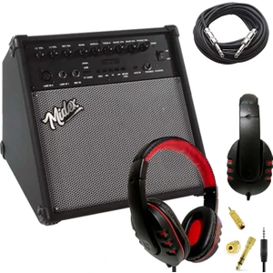 Md-70-Hd Şarjlı 70 Watt Bateri Davul Amfi - RS-30 Kulaklık - 3 Metre Jak Enstrüman Kablosu - Jack Adaptör 3.5mm Çevirici 4'lü Set
