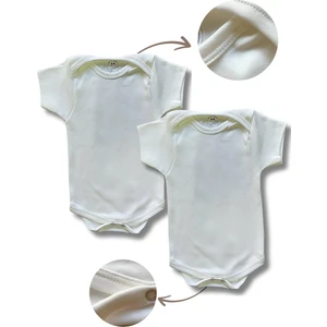 Betül Bebek Kısa Kollu 2'li Organik Pamuk Çıtçıtlı Bebek Body&zıbın