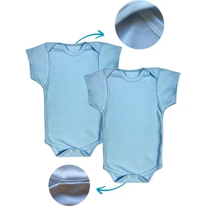 Betül Bebek Kısa Kollu 2'li Organik Pamuk Çıtçıtlı Bebek Body&zıbın