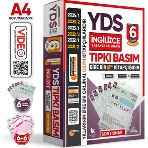 Karakutu Yayınları 2024 YDS İngilizce ÖSYM Tıpkı Basım Deneme Paketi 6lı Video Çözümlü Türkiye Geneli