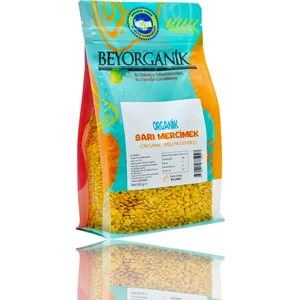 ORGANİK  Sarı Mercimek 500gr (PESTİSİT VE AFLATOKSİN ANALİZLİ)