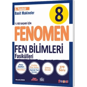 Fenomen Çocuk Yayınları 8. Sınıf Fen Bilimleri 5. Fasikül (Basit Makineler) Fenomen Kitap