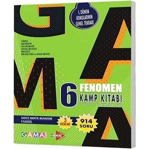 Gama Yayınları 6. Sınıf Tüm Dersler Fenomen Kamp Kitabı