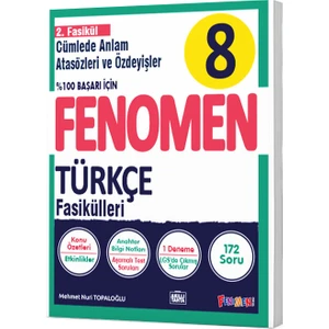 Fenomen Yayınları Okul 8. Sınıf Türkçe 2. Fasikül Cümlede Anlam, Atasözleri ve Özdeyişler 2023