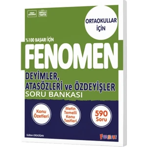 Fenomen 8. Sınıf LGS Deyimler, Atasözleri ve Özdeyişler Soru Bankası
