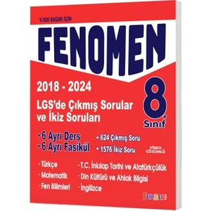 Fenomen Yayınları 2018 - 2024 LGS Çıkmış Sorular ve İkiz Soruları Seti 6 Kitap