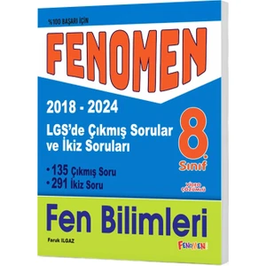 Fenomen Yayınları LGS Fen Bilimleri Çıkmıs Sorular ve İkiz Soruları 2018 - 2023