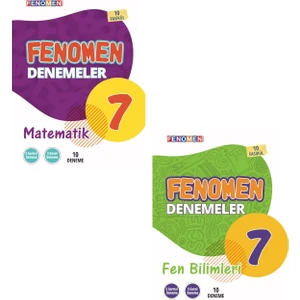 Fenomen Yayıncılık 7. Sınıf Matematik Fen Bilimleri 10 Deneme Seti Yeni 2022