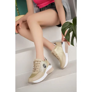 Lady Classy Kadın Taşlı Rahat Kalıp Topuklu Spor Ayakkabı