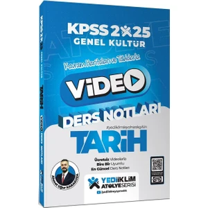 Yediiklim Yayınları 2025 KPSS Genel Kültür Atölye Tarih Video Ders Notları