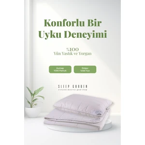Sleep Garden Tek Kişilik Yumuşak Dokulu Yün Yorgan-Yastık Set Ürün Tela Çantalı