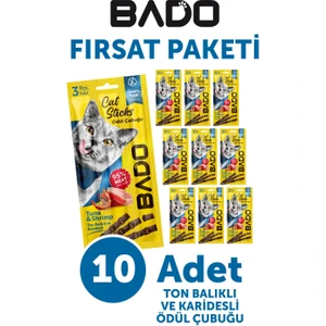 Kedi Ödül Çubuğu Ton Balıklı ve Karidesli 3X5GR 10LU